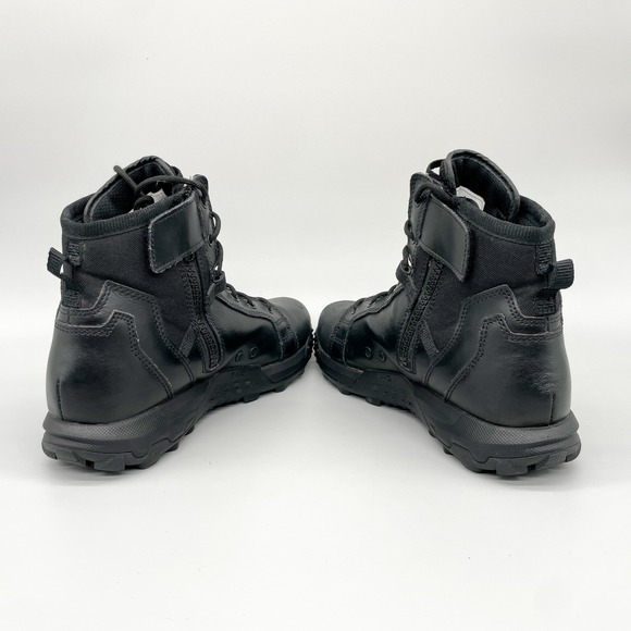 5.11 Tactical A/T 6 Zip Boots Black Leather Mens 10.5 GCB Military Work Shoes main image 10